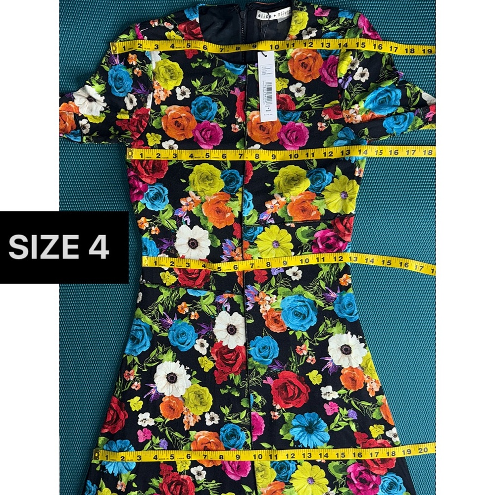 Alice + Olivia Delora Floral Multi Colored Mini Dress - Picture 10 of 16